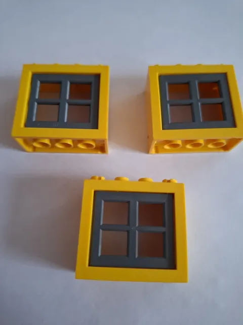 No 483. 3x lego windows 2x4x3