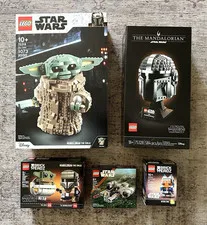LEGO Star Wars Mandalorian Lot Helmet 75328 Child 75318 Brickheadz Ahsoka 40539