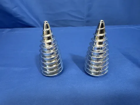 Lego (2) Rock Raiders Spiral Cone Chrome Drill 4940 4970 Replacement Part Piece