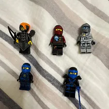 LEGO NINJAGO Minifigure Lot of 5, Misako, Jay, Jay, Skybound Nya, and Zane