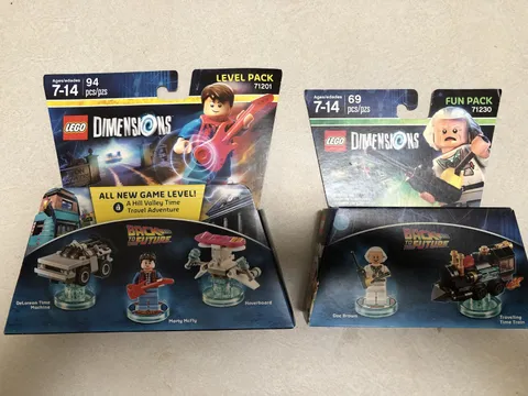 LEGO Dimensions-Back to the Future Level Pack 71201 & 71230 NIB - Sealed