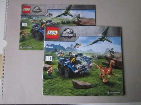 Lego Jurassic World Building Instructions Instruction 75940 Part 1 and 2 Part 1 and 2