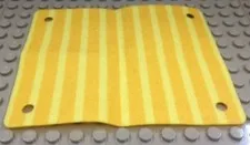 LEGO 31052 - Cloth - Awning w/ Bright Light Orange Stripes Pattern - Yellow