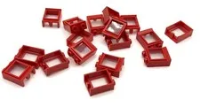 LEGO Lot Red Window 1 x 2 x 2 with Extended Lip, Vintage, Old Stock inv.613