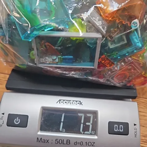 Bulk Lot Of 1.5+ Lbs Loose Translucent Glass Lego Parts & Pieces- Bricks, Tiles