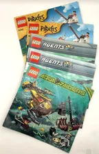 LEGO Instruction Manual Lot 5 Pirates 6242 Agents 8636 Aqua Raiders 7776