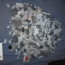 Mixed Lot of Gray Lego Pieces and Parts 5 Lbs