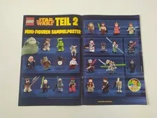 Rare Advertising Flyer Promo Sheet LEGO Star Wars Mini Figures Collectible Poster 2012