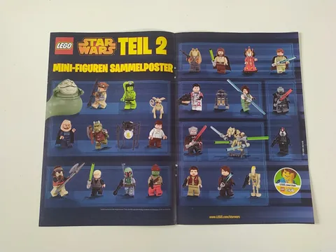Rare Advertising Flyer Promo Sheet LEGO Star Wars Mini Figures Collectible Poster 2012
