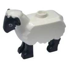 LEGO Animal White City Sheep with Black Head and Legs Minifigure