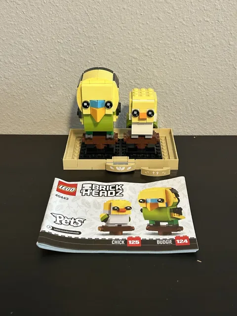 LEGO 40443 Brickheadz 125 Chick & 124 Budgie 100% Complete with Instructions!
