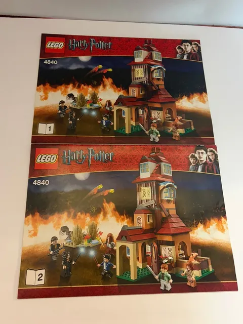 LEGO Harry Potter The Burrow 4840 Instruction Manual Books 1 & 2 Only