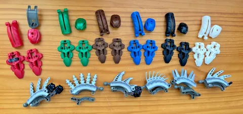 Lego Bionicle Parts Spines back feet Mask Lot Rahkshi replacement red blue brown