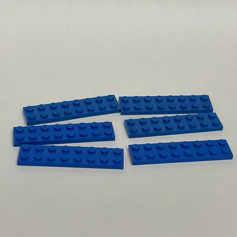 Lego 3034 Blue Replacement Parts Pieces Lot of 6