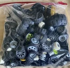 Random Lego Wheels Tires Parts Pieces Sorted 1 Lb 14 Oz.