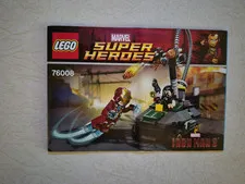 LEGO Marvel Superheroes Space Iron Man Vs The Mandain MANUAL ONLY 76006No Briks