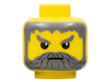 LEGO Minifigure, Head Beard with Gray Hair, Moustache inv.617