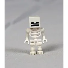 LEGO Minecraft Skeleton Mob min011 Cube Skull White Pixelated 2014 Figure