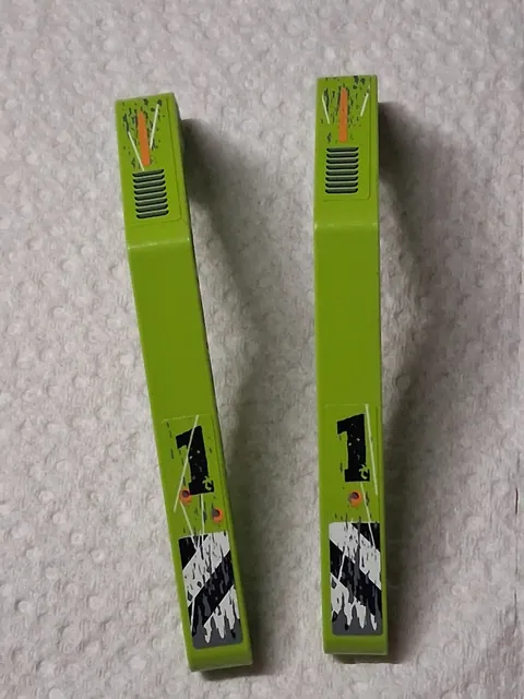 N-1 Lego Lot 2 Bent Liftarm Stickers 32009pb006L 32009pb006R 8956