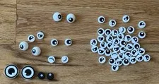 Lego 50+  White Tiles Round 1 x 1 with Eyes- Full, Half, Winking