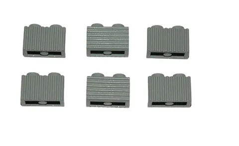 6 Lego® TRAIN Railway 9V RC 2x1 Brick with Grille Grill GREY