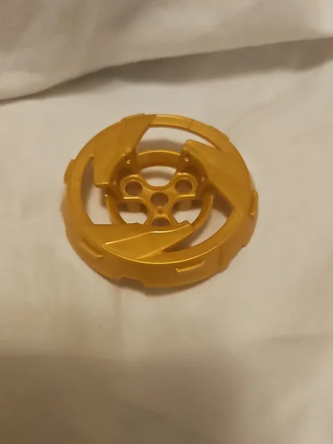 LEGO 41179 Pearl Gold Wheel Cover 3 Mag Spoke w/ 4 Pin Holes