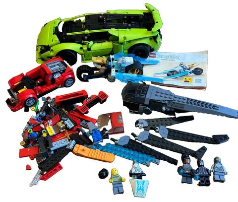 LEGO Lamborghini Huracan, Ninjago Ice Motorcycle, Black Panther Flyer & Misc Pcs
