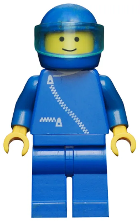 LEGO: Jacket with Zipper Blue Helmet (zip004)