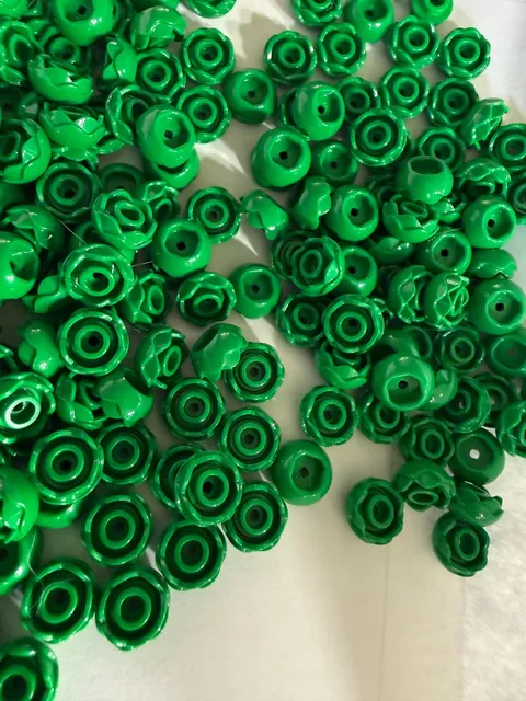 LEGO-NEW-#5904-GREEN-FLOWER/PEONY ROSE/2 LAYERS/OPEN STUD-15 PIECES