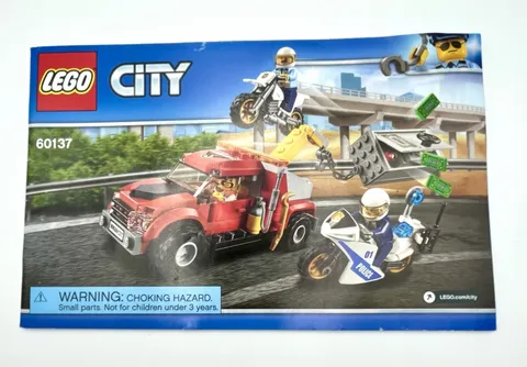 LEGO Manual only 60137 City Tow Truck Trouble Paper Instructions Motercycle