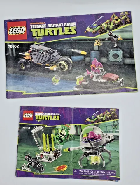 LEGO TMNT 79100 Kraang Lab Escape 79102 Stealth Shell Pursuit Instruction Manual