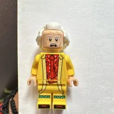 LEGO Plastic Minifigure Yellow Suit, Red Shirt, White Hairpiece, Figure Only