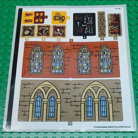 LEGO Sticker Sheet for Set 76382 Hogwarts Moment: Transfiguration Class New