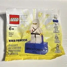 NEW 1999 Lego Bricktober Minifigure Magnet Ninja Princess