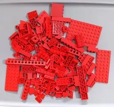 RED Bulk LEGO Lot of 181 grams of Random Parts Bricks Plates Specialty Pieces