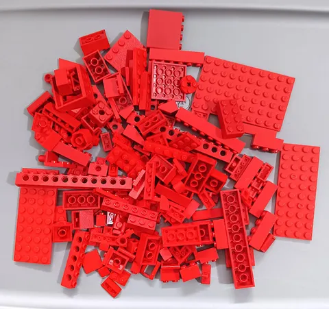 RED Bulk LEGO Lot of 181 grams of Random Parts Bricks Plates Specialty Pieces
