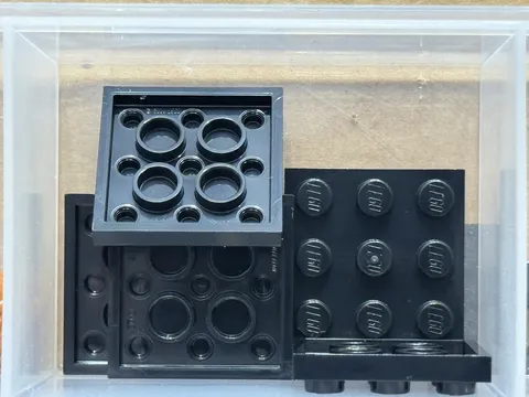 LEGO Parts - Black Plate 3 x 3 - No 11212 - QTY 5