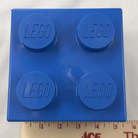 Lego 853235 - 2x2 Blue Storage Brick Box - Removable Lid