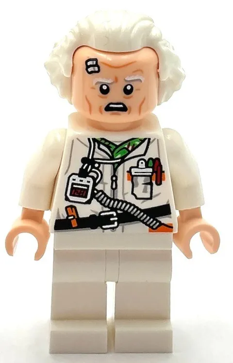 Lego New Doc Brown Long Hair Tool Belt Back To The Future Minifigure
