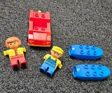 LEGO Duplo 2678 Airport 1993 Replacement Parts People Engine Baggage Cart