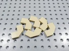LEGO Lot of 6 Tan 2x2 Smooth Facet Tiles Plates BC