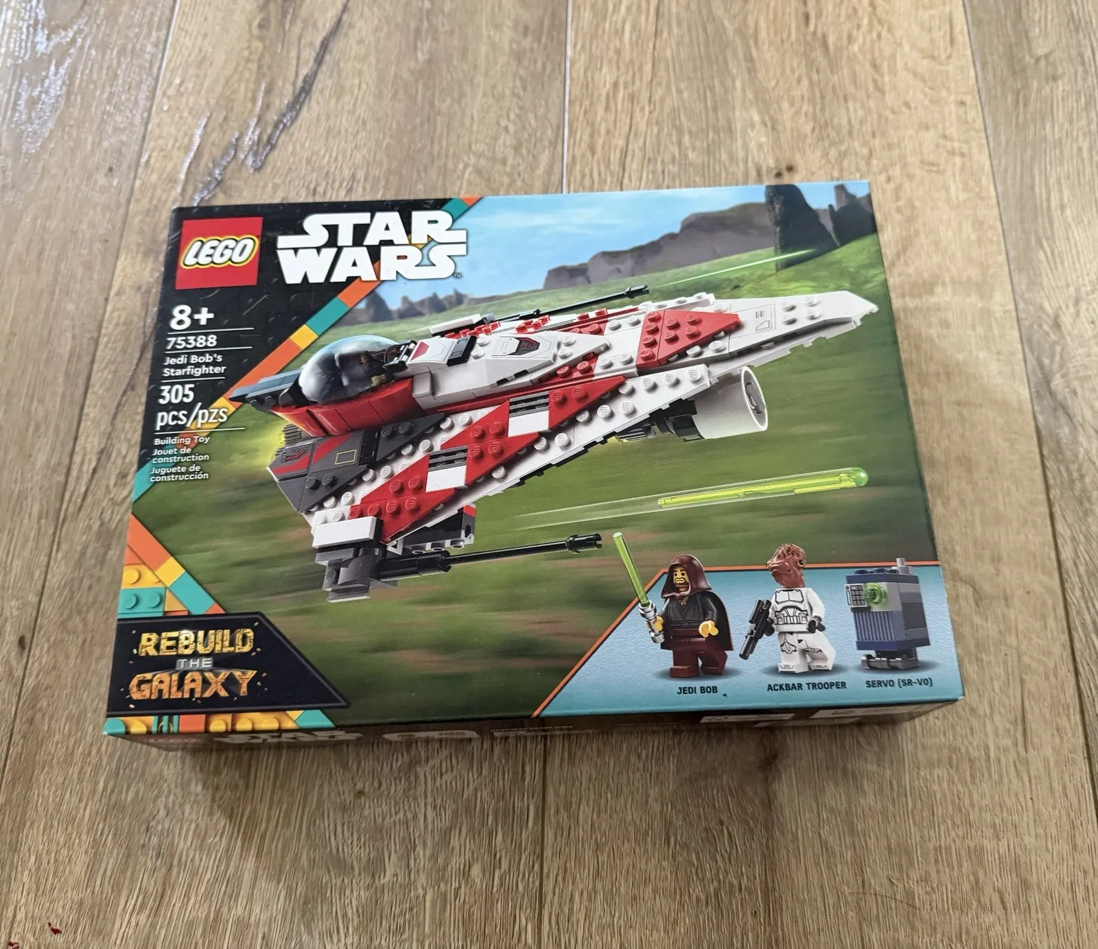 NEw LEGO Star Wars Jedi Bob’s Starfighter Building Toy, Star Wars Starship 75388