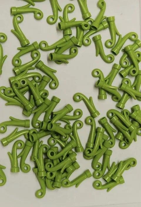 100 Pieces Lot LEGO® Plant Grass Stem 15279 1x1 With Curl Lime Green