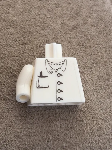 LEGO Minifigure Torso - White Cowgirl Western Shirt with Buttons