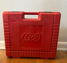 Vintage 1985 Lego Red Plastic Storage Carrying Case Organizer Briefcase