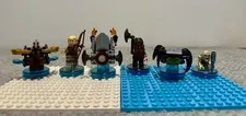 LEGO Minifigure Lot w/ Assorted Lord of The Rings Accessories & Display Stands