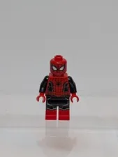 LEGO Minifigure Spider-Man Black and Red Suit SH782 Silver Trim 76184 GUC