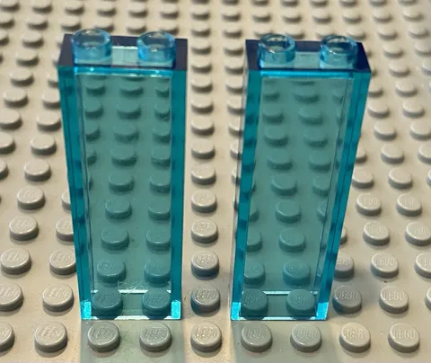 LEGO 2 Trans Light Blue 1x2x5 Brick