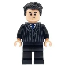 LEGO sh1114 Bruce Wayne - Black Suit with Dark Blue Tie