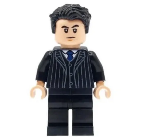 LEGO sh1114 Bruce Wayne - Black Suit with Dark Blue Tie
